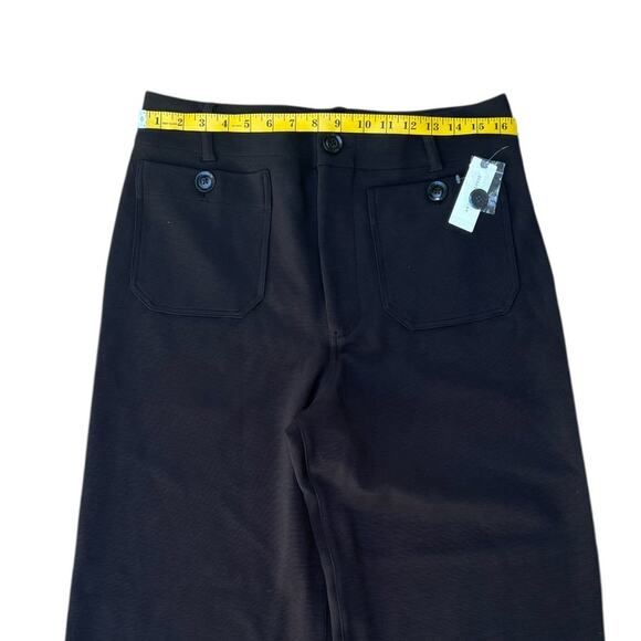 NWT Maeve Anthropologie The Colette Knit Pants Size 32 Black Cropped - Picture 6 of 12